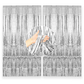 2st Backdrop Glitterdraperi Silver