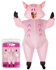 Uppblåsbart Grisdräkt