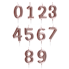 Tårtljus Siffra Matt Roséguld