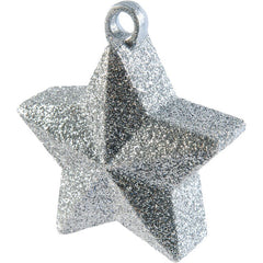 Ballongvikt Stjärna Silver Glitter
