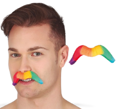 Regnbågsfärgad Mustasch