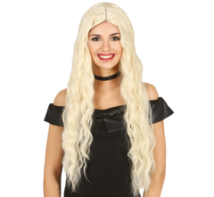 Lång Blond Peruk