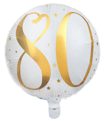 Folieballong Guld Siffra 80