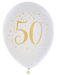 Ballonger Guld Siffra 50