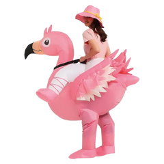 Uppblåsbart Flamingo Maskeraddräkt